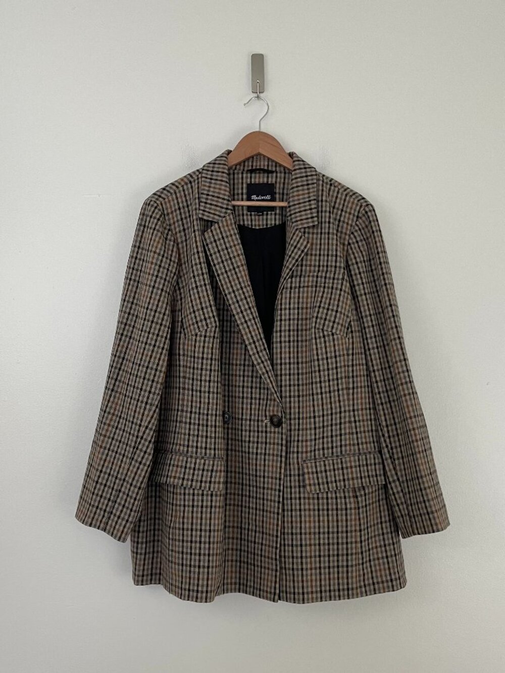 Madewell Dorset Slouchy Blazer in Coster Plaid Size 3X